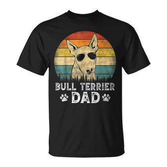 Vintage Bull Terrier Dad Dog Lovers Father's Day T-Shirt - Thegiftio UK