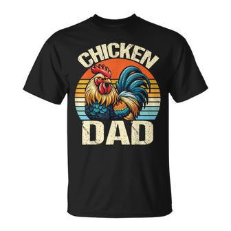 Vintage Chicken Dad Chicken Lovers Daddy Father's Day T-Shirt - Thegiftio UK