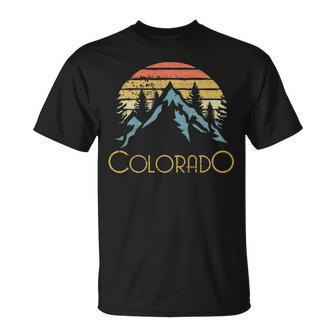Vintage Co Colorado Mountains Outdoor Adventure T-Shirt | Mazezy