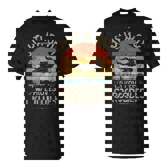 Vintage Crocodiles Just A Boy Who Loves Crocodiles Boys T-Shirt - Thegiftio