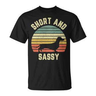 Vintage Dachshund Weiner Dog Short Sassy T-Shirt | Mazezy