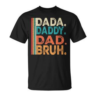 Vintage Dada Daddy Dad Bruh Fathers Day Dad 2024 T-Shirt - Seseable