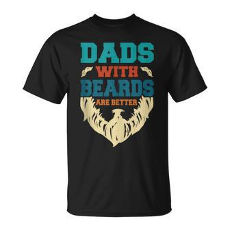 Vintage Dads With Beards Are Better Father's Day Joke T-Shirt - Thegiftio UK