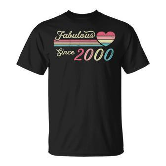 Vintage Fabulous Since 2000 Birthday T-Shirt - Monsterry