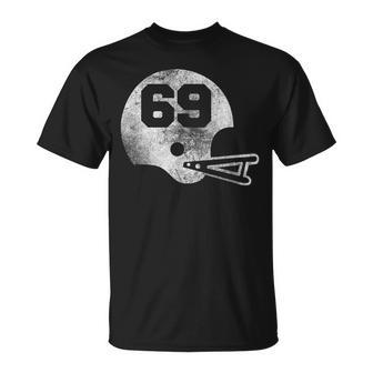 Vintage Football Jersey Number 69 Player Number T-Shirt - Monsterry AU