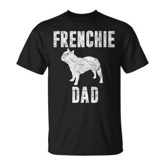 Vintage French Bulldog Dad Dog Daddy Frenchie Father T-Shirt - Monsterry AU