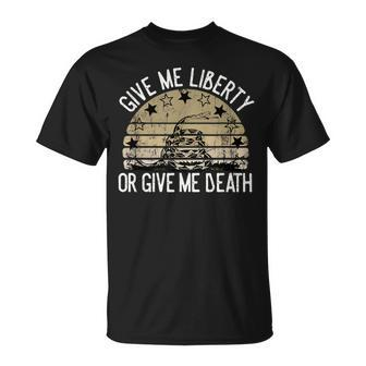 Vintage Give Me Liberty Or Give Me Death Women T-Shirt - Monsterry