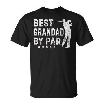 Vintage Golfing Best Grandad By Par Fathers Day Dad Papa T-Shirt - Monsterry CA