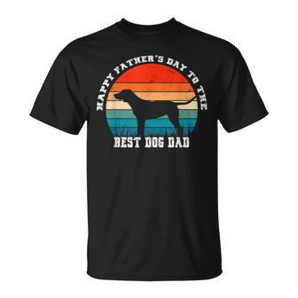 Vintage Happy Father’S Day To The Best Dog Dad T-Shirt - Monsterry