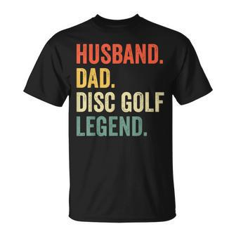 Vintage Husband Dad Disc Golf Legend Disc Golf Father Day T-Shirt - Thegiftio UK