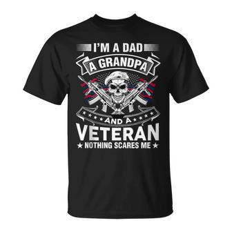 Vintage I'm A Dad Grandpa And A Veteran Father's Day Present T-Shirt - Thegiftio UK