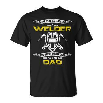 Vintage Most Important Call Me Dad Welder Daddy T-Shirt | Mazezy DE