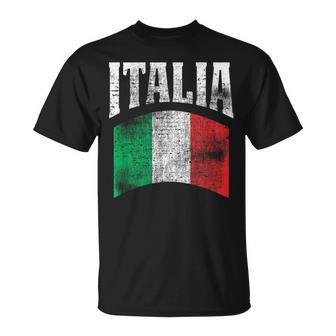 Vintage Italia Flag Italy Flag Proud Italian Pride er T-Shirt - Monsterry AU