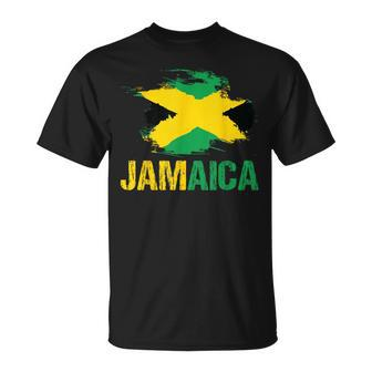 Vintage Jamaica Flag Roots Jamaican Independence Day T-Shirt - Thegiftio UK
