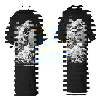 Vintage Japonés Tatuaje Arte Kanagawa La Gran Ola Camiseta unisex - Regaloses