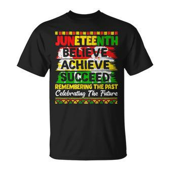 Vintage Junenth Believe Achieve Succeed Pride African Men T-Shirt - Monsterry