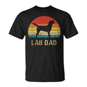 Vintage Lab Dad Labrador Retriever Dog Dad T-Shirt | Mazezy