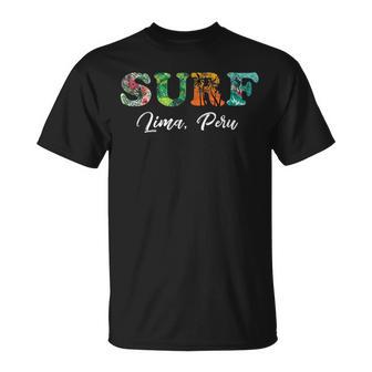 Vintage Lima Peru Surfer Beach Lover Surfing Ride The Waves T-Shirt - Monsterry CA