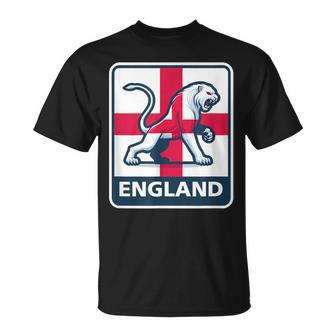 Vintage Lion English Banner Fan England Flag Retro T-Shirt - Thegiftio UK
