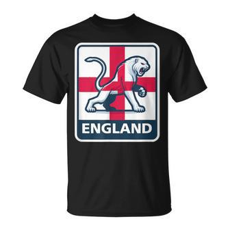 Vintage Lioness English Banner Fan England Flag Retro T-Shirt - Thegiftio UK
