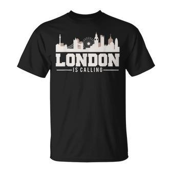 Vintage London Is Calling Skyline Uk Vacation T-Shirt - Monsterry UK