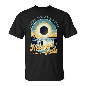 Vintage Look Total Solar Eclipse Niagara Falls T-Shirt - Seseable