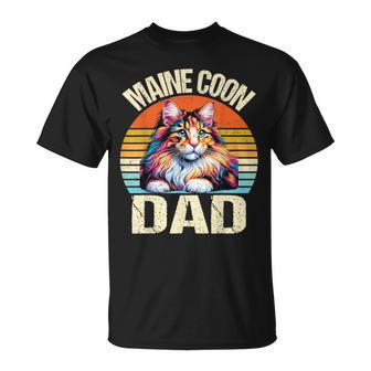 Vintage Maine Coon Dad Maine Coon Cat Lovers Father's Day T-Shirt - Thegiftio UK