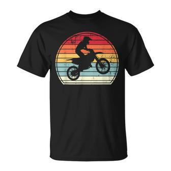 Vintage Motocross Player Retro Style Color 70S 80S Sport Fan T-Shirt | Mazezy