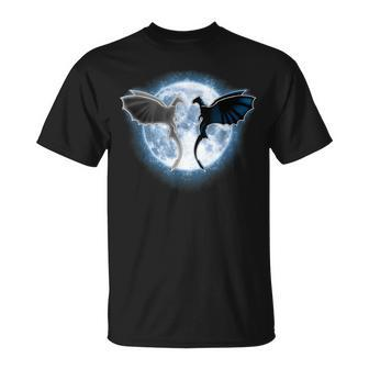 Vintage Movie Toothless Light Fury In The Moon Sweet Couple T-Shirt | Mazezy UK