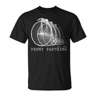 Vintage Penny-Farthing High Wheeler Bicycle History T-Shirt - Monsterry CA