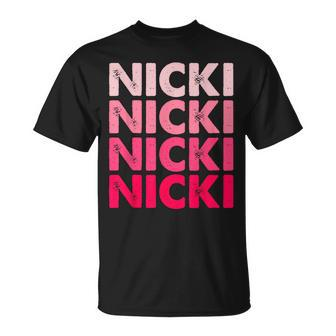 Vintage Personalized Name Nicki T-Shirt | Mazezy