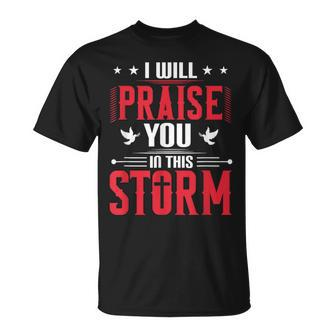 Vintage Praise You In This Storm Lyrics Casting Crowns Jesus T-Shirt - Seseable
