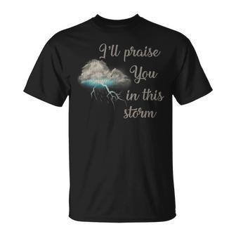 Vintage Praise You In This Storm Lyrics Casting Crowns Jesus T-Shirt - Monsterry