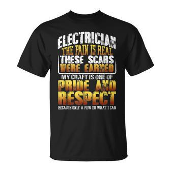 Vintage Pride Appreciation Electrician The Pain Is Real T-Shirt - Monsterry AU