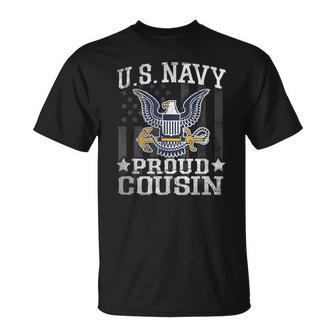 Vintage Proud Cousin Us Navy Usn T T-Shirt - Monsterry