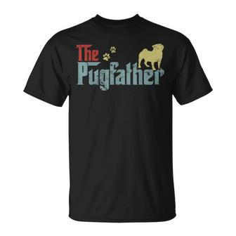Vintage The Pugfather Happy Father's Day Pug Lover T-Shirt - Monsterry AU