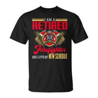 Vintage I Am Retired Firefighter And I Love My New Schedule T-Shirt | Seseable UK