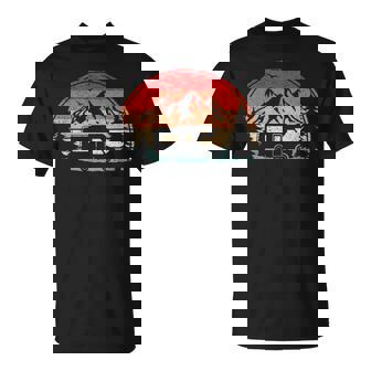 Vintage Retro Campervan Autocaravana Camper Caravan Camping Camiseta unisex - Regaloses