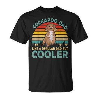 Vintage Retro Happy Father's Day Matching Cockapoo Dog Lover T-Shirt - Monsterry