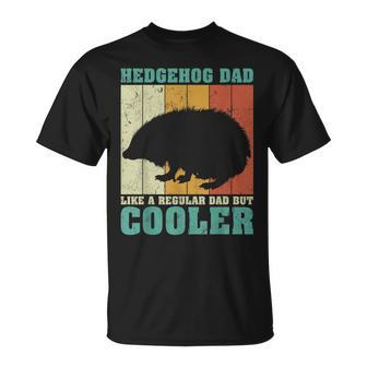 Vintage Retro Hedgehog Dad Like A Regular Dad Father's Day T-Shirt - Monsterry