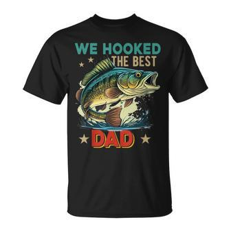 Vintage Retro We Hooked The Best Dad Father's Day Fisher T-Shirt - Monsterry UK
