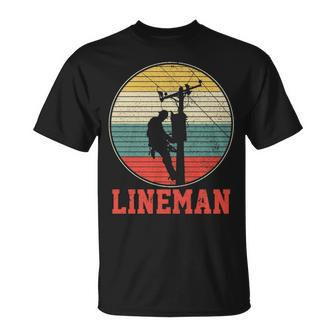 Vintage Retro Lineman Cable Man T-Shirt | Mazezy