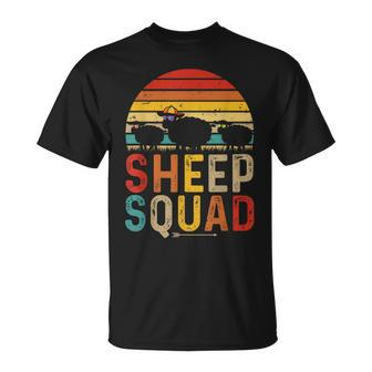 Vintage Retro Sheep Squad Sheep Wearing Sunglasses Farm T-Shirt - Monsterry AU
