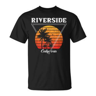 Vintage Riverside California Palm Trees Ca Retro T-Shirt - Monsterry