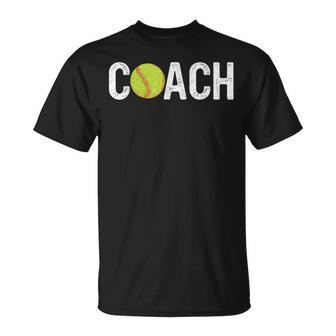 Vintage Softball Coaches Appreciation Softball Coach T-Shirt - Seseable
