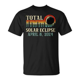 Vintage Solar Eclipse 2024 Totality Forest April 8 2024 T-Shirt - Seseable