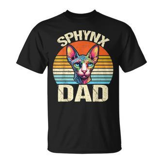 Vintage Sphynx Cat Dad Sphynx Cat Lovers Daddy Father's Day T-Shirt - Thegiftio UK