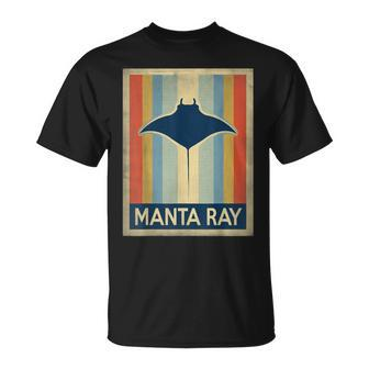 Vintage Style Manta Ray T-Shirt - Monsterry UK