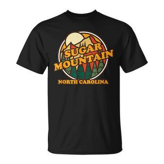 Vintage Sugar Mountain North Carolina Mountain Hiking Print T-Shirt - Monsterry UK