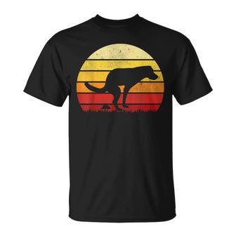 Vintage Sunset Labrador Retro Dog Pooping Old School Classic T-Shirt - Monsterry AU